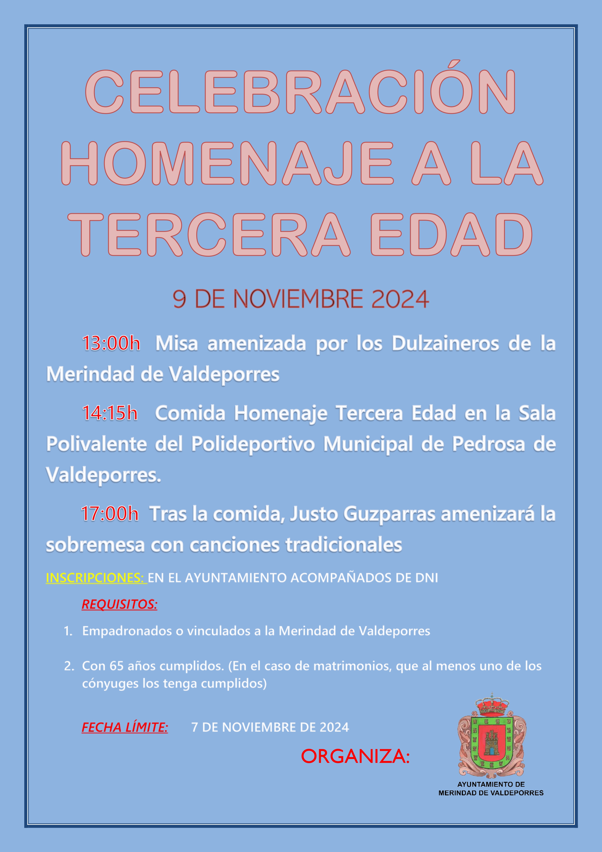 CELEBRACIÓN HOMENAJE A LA TERCERA EDAD 